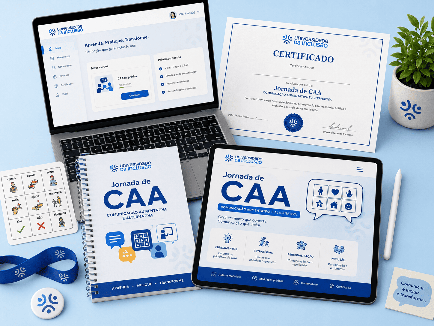Materiais da Jornada CAA — plataforma, apostila, app e certificado